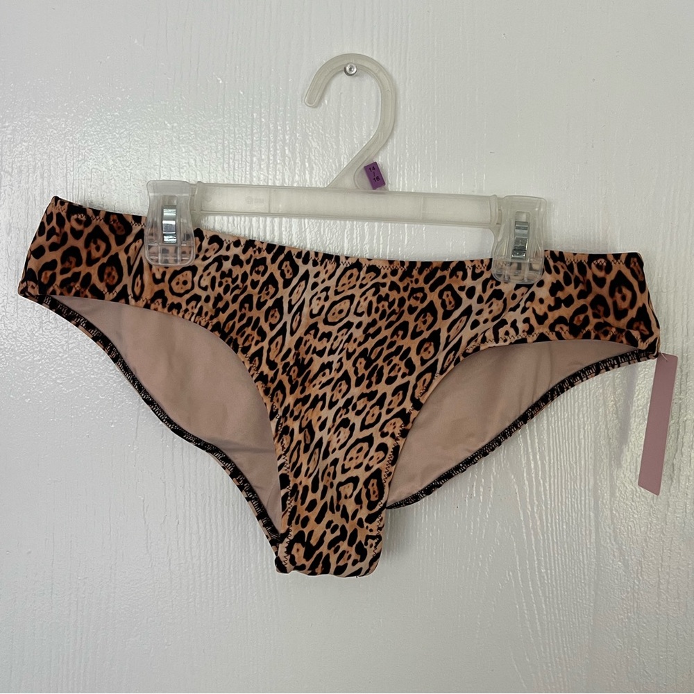 Victoria’s Secret Swim Cheetah Print Ruched Cheeky Hipster Swim Bottom
